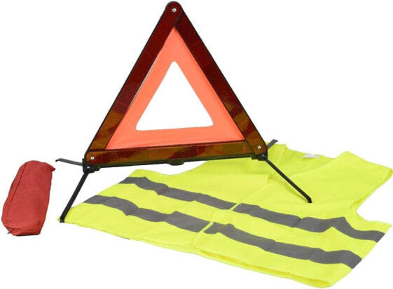 AYKRM Euro Warning Triangle with Storage Box, ECE Certified, Emergency Triangle, Securing Accident and Hazard Points (ROT2)