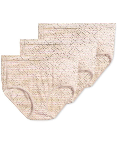 Elance Breathe Brief 3 Pack Underwear 1542, Extended Sizes