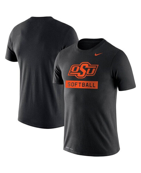 Men's Black Oklahoma State Cowgirls Softball Drop Legend Performance T-shirt