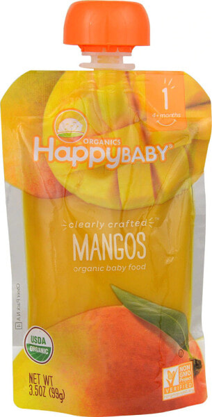 Детское пюре Happy Baby манго, 4 месяца