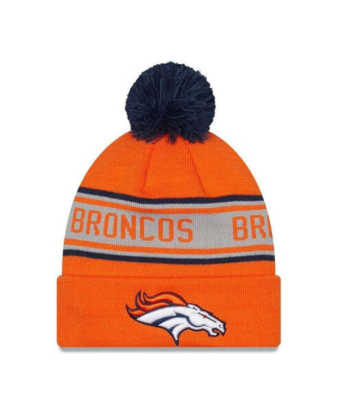 Men's Orange Denver Broncos Repeat Cuffed Knit Hat with Pom