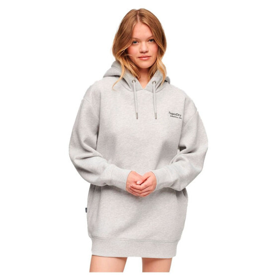 SUPERDRY Essential Hooded Sweat Long Sleeve Short Dress