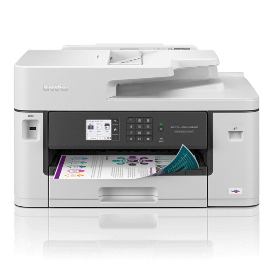 Принтер струйный Brother MFC-J5340DWE цветная печать 4800 x 1200 DPI A3 прямое подключение черный белый