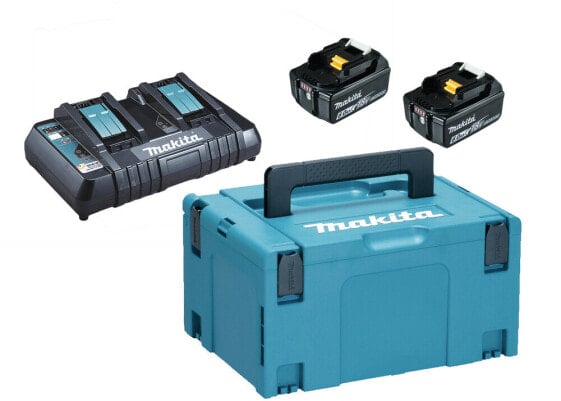 Установочный набор аккумуляторов и зарядного устройства Makita Energy Kit BL1860B+ DC18RD 198077-8 2 шт.