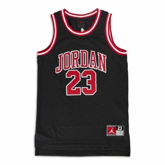 Чёрная подростковая баскетбольная футболка Jordan 23