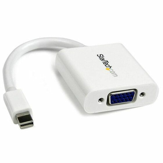 Mini DisplayPort to VGA Adapter Startech MDP2VGAW White Black 0,12 m