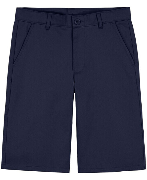 Little Boys Uniform Hunter Flat-Front Stretch Twill Shorts