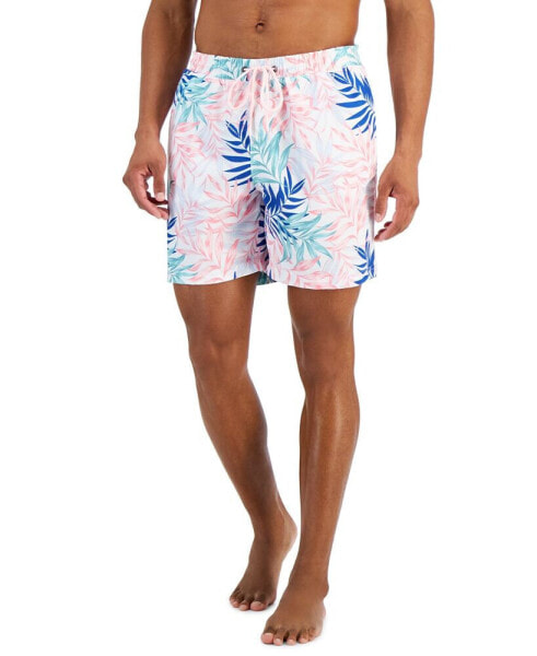 Плавки Club Room Menlo Leaf-Print Swim Trunks