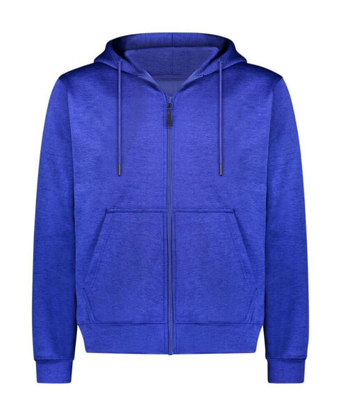 Premium Zip-Up Hoodie for Men with Smooth Silky Matte Finish & Cozy Fleece Inner Lining - Men's Sweater with Hood for Big & Tall