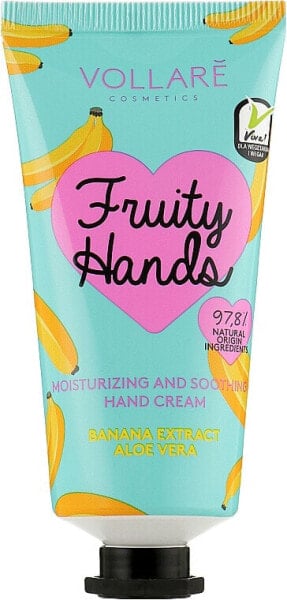 Feuchtigkeitsspendende und beruhigende Handcreme mit Bananenextrakt und Aloe Vera