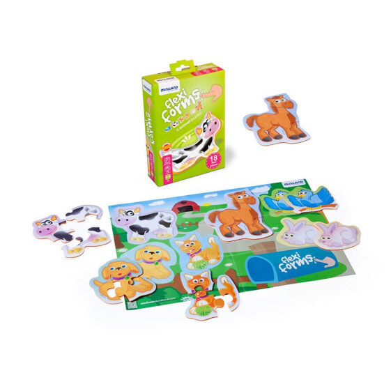 MINILAND Puzzle Flexi Forms 6 Animals