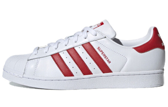 adidas originals Superstar 低帮 板鞋 男女同款 白猩红 / Кроссовки Adidas originals Superstar BD7420