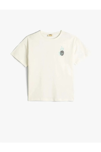 Erkek Çocuk T-shirt 4skb10241tk Beyaz