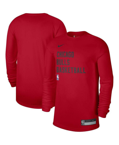 Men's and Women's Red Chicago Bulls 2023/24 Legend On-Court Practice Long Sleeve T-shirt