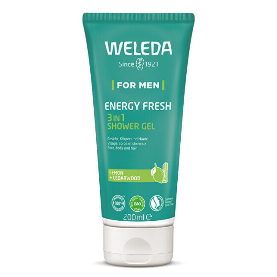 Weleda For Men Energy Fresh 3-in-1 Shower Gel Бодрящий гель для душа и шампунь для мужчин