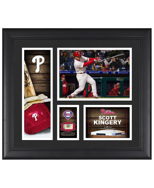 Scott Kingery Philadelphia Phillies Framed 15" x 17" Player Collage with a Piece of Game-Used Baseball