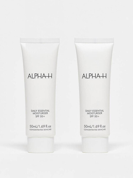 Alpha-H ASOS Exclusive Daily Essential Moisturiser SPF50+ 50ml Duo (Save 21%)