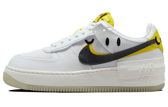 Кроссовки женские Nike Air Force 1 Low Shadow "Go The Extra Smile" бело-желтые