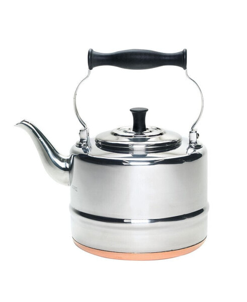 Stainless Steel and Copper-Base 2-Qt. Gooseneck Tea Kettle