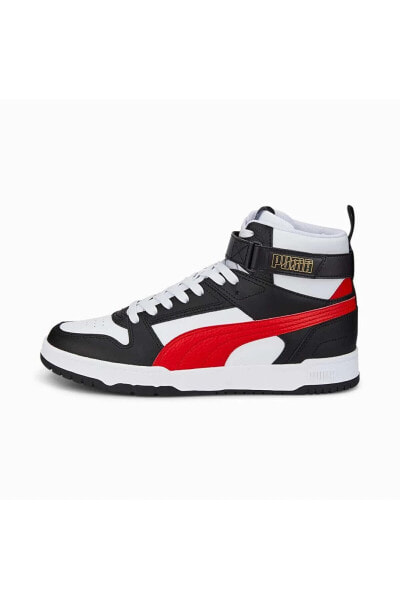 385839-05 Puma Rbd Game Erkek Spor Ayakkabı White-High Risk Red-Black-Team Gold