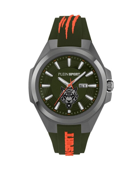 Men's Tigermaster Three Hand Date Quartz Green Silicone 47MM