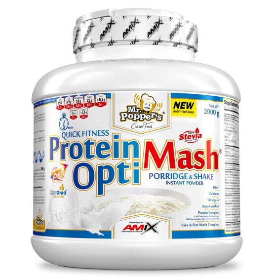 Спортивное питание для спортсменов AMIX Mr Poppers OptiMash 2кг Протеин "Двойной Шоколад"