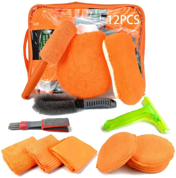 MEISHANG Car Cleaning Set Indoor Outdoor Car Care Kit, Car Care Cleaning Set, Car Cleaner Set Exterior, Car Wash Set with Tyre Brush, Multi-Purpose Cleaning Cloths