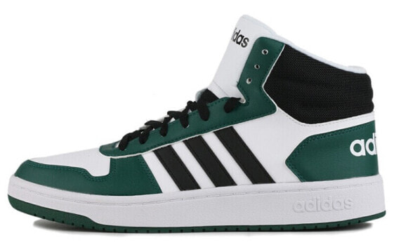 Кроссовки мужские adidas neo Mid FW5995 Vintage Basketball Shoes черные-зеленые