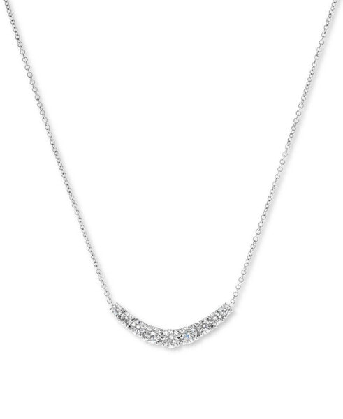 Diamond Curve Statement Necklace (1 ct. t.w.) in 14k White Gold