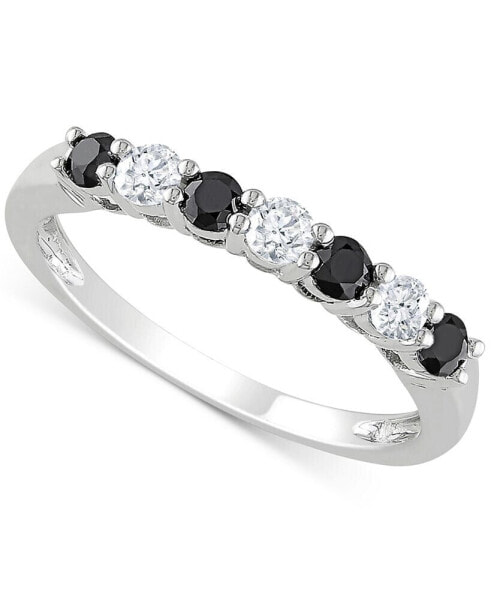 Кольцо Macy's Black & White Diamond Anniversary Band