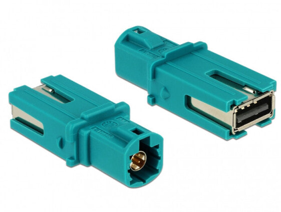Переходник USB 2.0 Type-A Delock 89896 - голубой