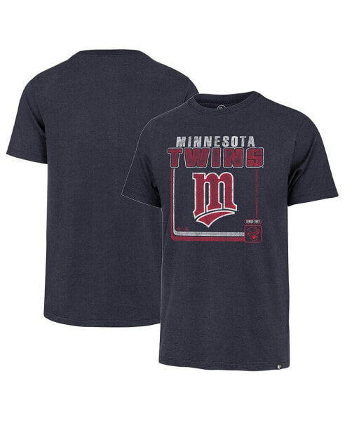 Men's Navy Minnesota Twins Borderline Franklin T-shirt