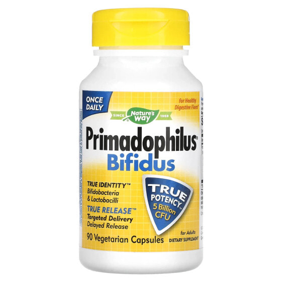 Пробиотики для взрослых Primadophilus Bifidus 5 млрд КОЕ, 90 капсул, NATURE'S WAY