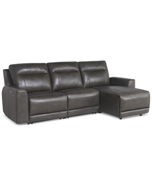 CLOSEOUT! Blairemoore 3-Pc. Leather Sofa with Power Chaise and 2 Power Recliners, Created for Macy's