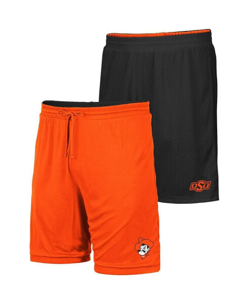 Men's Black, Orange Oklahoma State Cowboys Wiggum Reversible Shorts