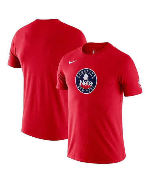 Men's Red Brooklyn Nets 2021/22 City Edition Essential Logo T-shirt