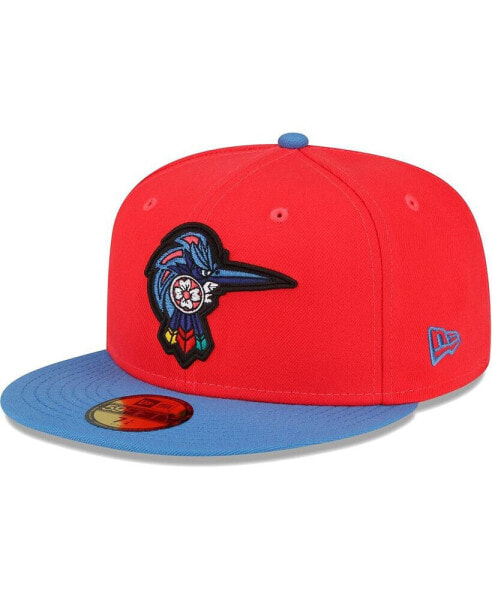 Men's Coral Fayetteville Woodpeckers Copa De La Diversion 59FIFTY Fitted Hat