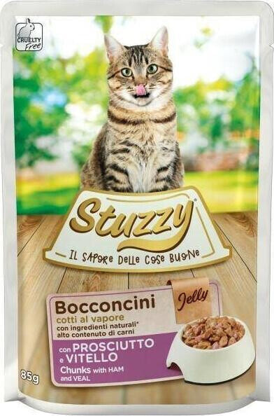 Stuzzy STUZZY KOT sasz.85g BOCCONCINI SZYNKA & CIELĘCINA żel /24