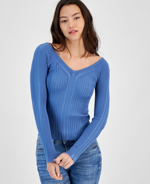 Women's Allie V-Neck Ribbed Sweater