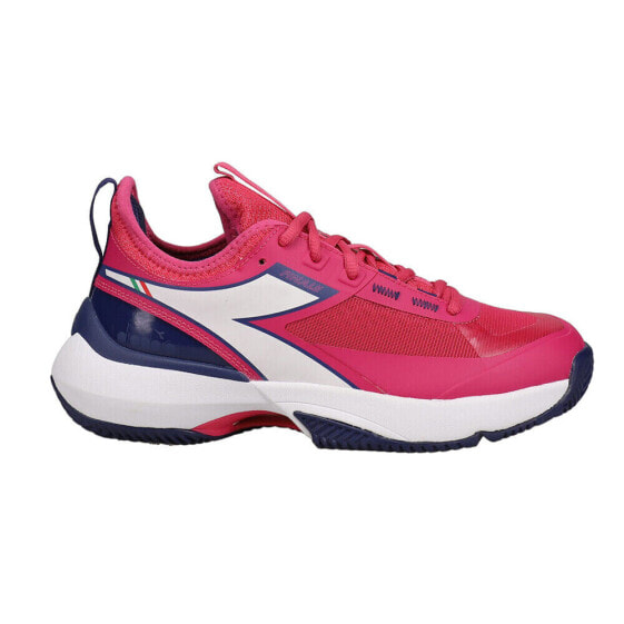 Diadora Finale Clay Lace Up Tennis Womens Pink Sneakers Athletic Shoes 179360-D