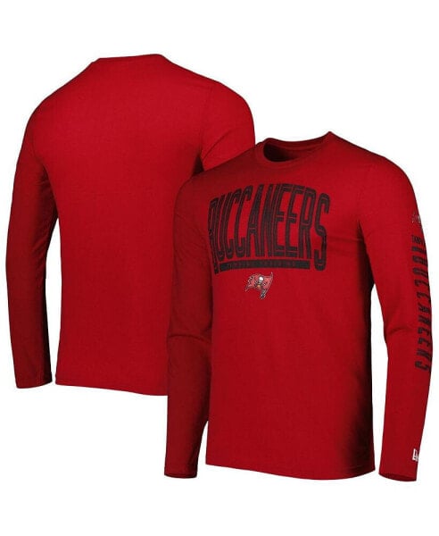 Men's Red Tampa Bay Buccaneers Combine Authentic Home Stadium Long Sleeve T-shirt