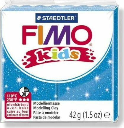 Пластилин FIMO Kids brokatowa niebieska 42г