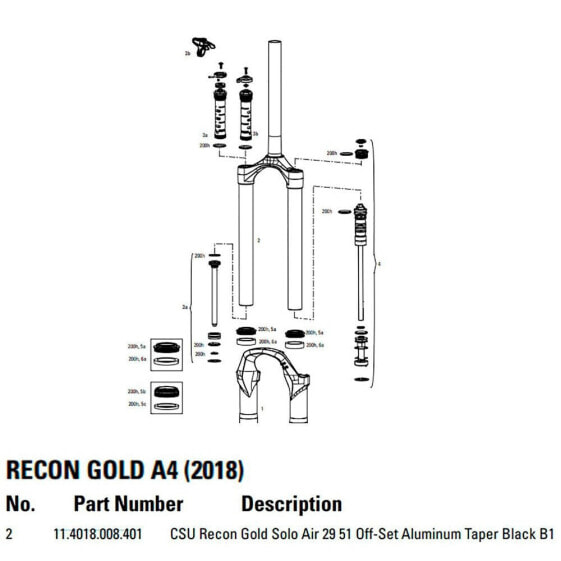 ROCKSHOX Recon Gold Solo Air 51Os