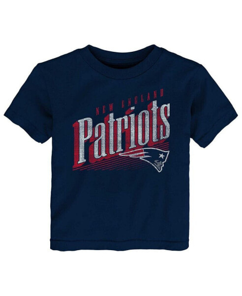 Toddler Boys and Girls Navy New England Patriots Winning Streak T-shirt