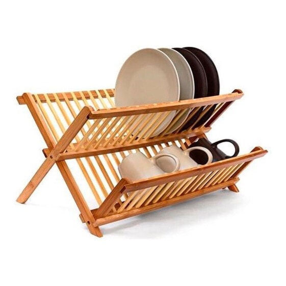 5 FIVE 78103 Foldable Bamboo Dish Drainer