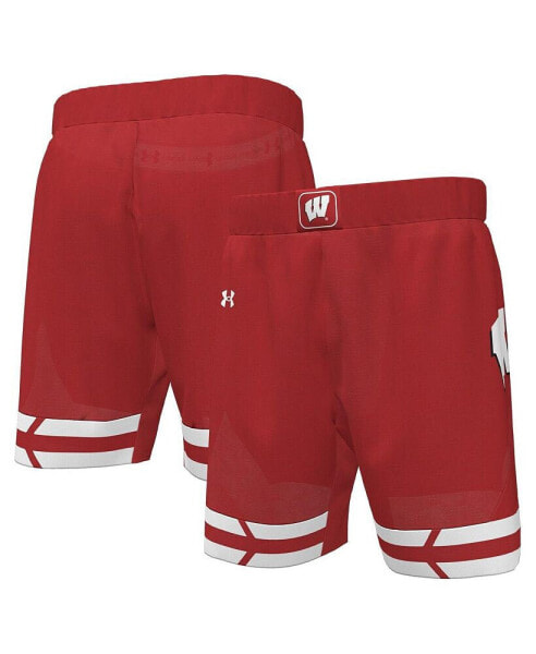 Шорты мужские Under Armour красные "Wisconsin Badgers"