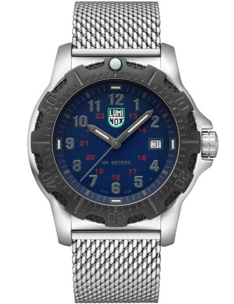 Наручные часы Gevril Manhattan Henge Navy Blue Leather Watch 39mm.