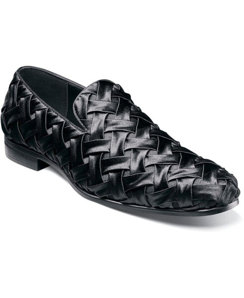 Men's Savoir X-Cross Satin Slip-On Loafers