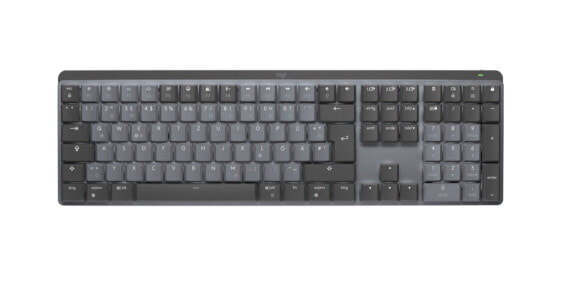 Logitech MX Mechanical Wireless Illuminated Performance Keyboard - Full-size (100%) - RF Wireless + Bluetooth - Mechanical - QWERTZ - LED - Graphite - Grey