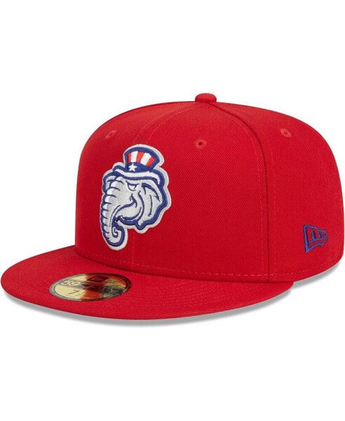 Men's Red New Hampshire Fisher Cats Theme Nights New Hampshire Primaries 59FIFTY Fitted Hat